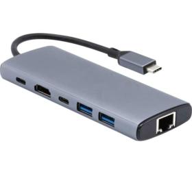 Station d'accueil USB-C 6 ports HDMI/RJ45/USB