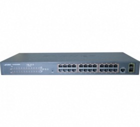 Switch manageable 24 ports Gigabit PoE+ 2 SFP Planet