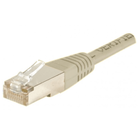 Cable ethernet gris 1 m catégorie 6 F/UTP aluminium