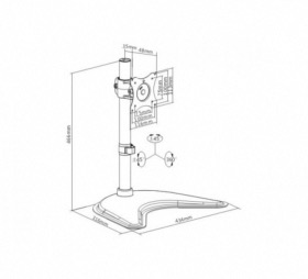 Support fixe à poser pour écran de 13 à 27 pouces