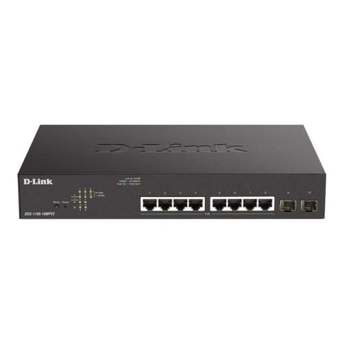 Switch D-LINK 8 ports giga PoE + 2 SFP DGS-1100-10MPV2