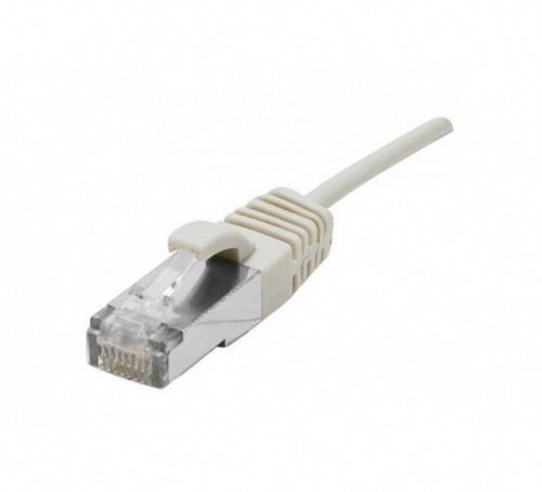 Câble Ethernet fin Cat 6a LSOH snagless gris - 50 cm