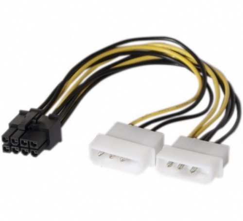 Adaptateur alimentation Molex vers PCI-E 8 pins