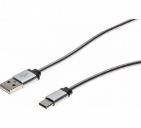 afficher l'article Cordon USB 2.0 type C / micro USB 1 m Silver