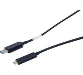 Cordon USB 3.2 Gen2 type A/C 10 m noir