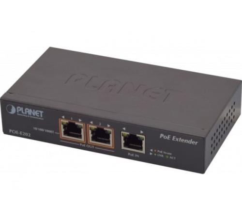 Doubleur Gigabit PoE+ autoalimenté Planet POE-E202