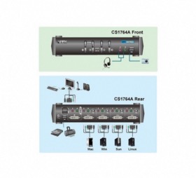 Switch KVM ATEN CS1764A DVI/USB/Audio 4 ports