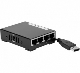 Switch 4 ports gigabit pocket métal