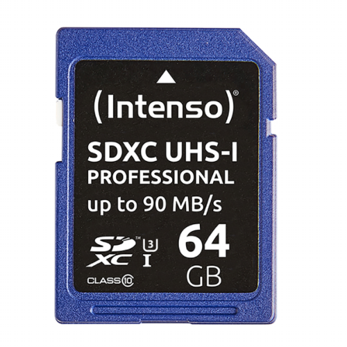 Carte mémoire SDXC UHS-I Pro Class 10 Intenso 64Go