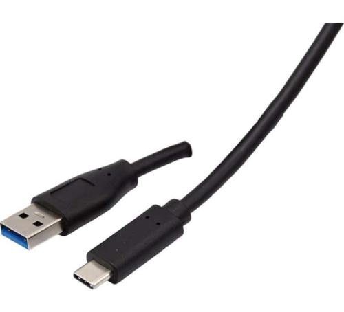 Cordon USB 3.2 Gen2 type A/C 1 m noir