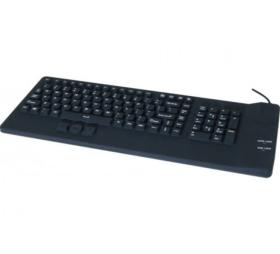 Clavier avec trackpad silicone noir USB étanche