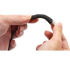 Câble RJ45 CAT6a F/FTP manchon coudable noir 3 m