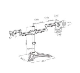 Support à poser pour 2 écrans 17 à 32 pouces