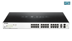 Switch D-LINK EasySmart 24 ports giga PoE 2 combo SFP