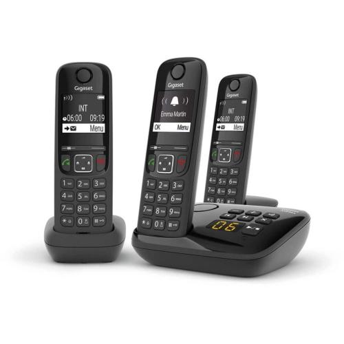 Téléphone DECT Gigaset AS690 pack de 3 avec répondeur