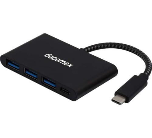 Hub USB avec 1 port type C 60W et 3 type A