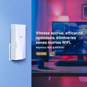 Répéteur WiFi 6 AX3000 TP-LINK RE705X