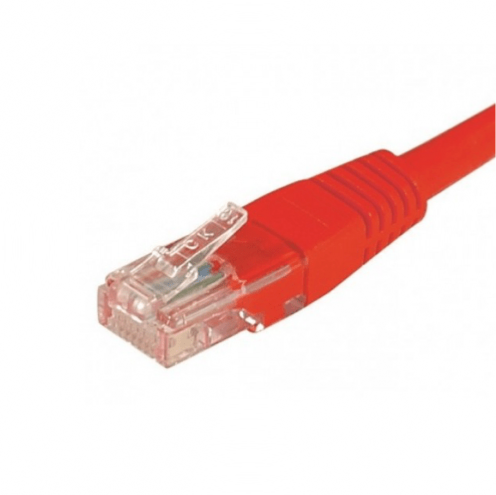 Câble RJ45 rouge 20 m catégorie 5e U/UTP aluminium