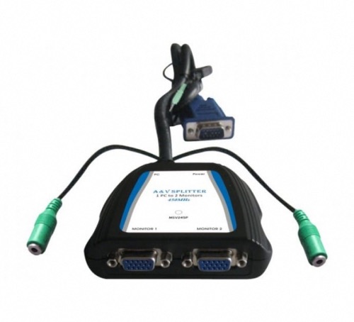 Duplicateur VGA audio 2 ports 450MHz alimentation USB