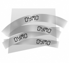 Dymo ruban plastique pour LetraTag 12 mm noir sur transparent