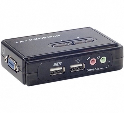 Pocket switch KVM VGA/USB/Audio 2 ports
