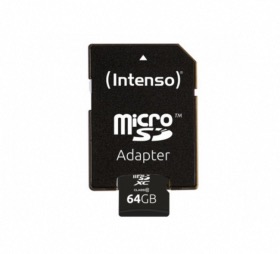 Carte MicroSDHC Class 10 Intenso 64Go