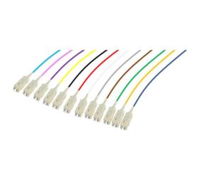 Lot de pigtails OM2 SC/UPC simplex 12 couleurs 2 m