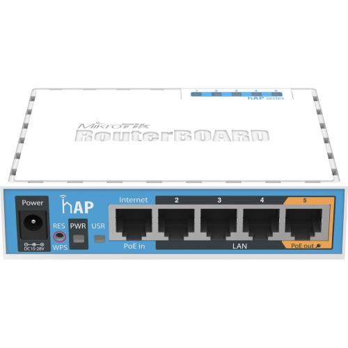 Routeur WiFi USB 5 ports 1 PoE Mikrotik hAP