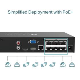 NVR 8 canaux 8 RJ45 PoE 53W HDMI/VGA 1 HDD VIGI
