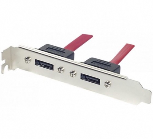 Equerre slot 2 ports eSATA externes