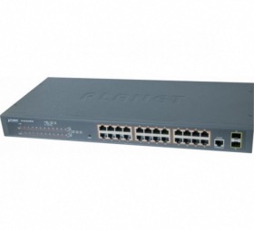 Switch manageable 24 ports Gigabit PoE+ 2 SFP Planet