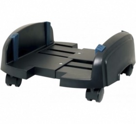 Support mobile en plastique noir pour unit centrale