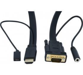 Cordon convertisseur HDMI vers VGA audio 1,8 M