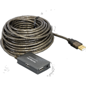 Prolongateur USB actif type A M/F 10 m + hub