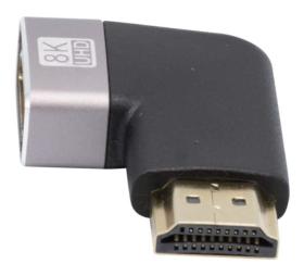Adaptateur HDMI 2.1 8K M/F coudé plat 90°