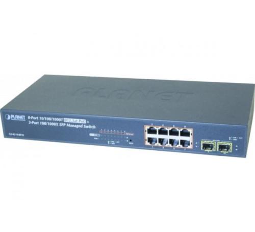Switch Planet 8 ports gigabit 4 PoE+ 120W 2 SFP