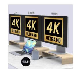 Station d'accueil USB-C 15 ports triple affichage