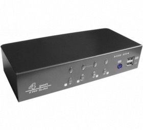 Switch KVM DVI/USB/Audio 4 ports avec câbles
