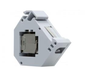 Support 1 port Keystone en ABS pour Rail DIN