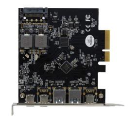 Carte controleur 3 USB-C 2 USB-A PCI Express 3.0