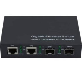 Switch 2 ports RJ45 gigabit et 2 ports fibre SFP
