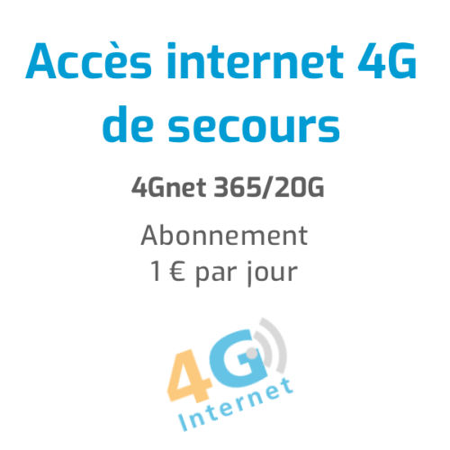 Abonnement internet 4G - 4Gnet 365/20G - renouvellement
