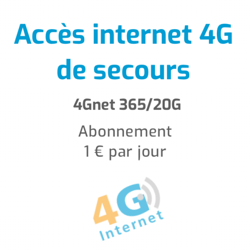 Forfait internet 4G - 4Gnet 365/20G