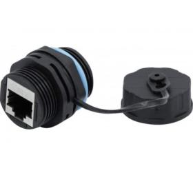 Embase de traversée RJ45 CAT6 étanche avec bouchon