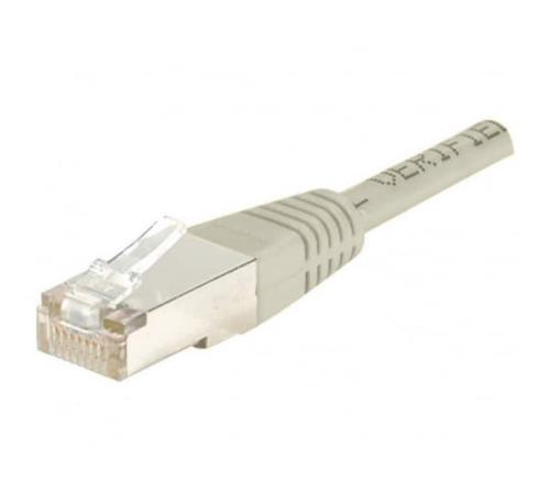 Câble RJ45 15 cm gris catégorie 6 blindé F/UTP