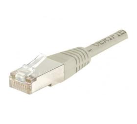 Câble RJ45 15 cm gris catégorie 6 blindé F/UTP