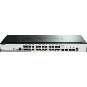 afficher l'article Switch D-LINK Smart Pro 24 ports giga PoE+ 2 SFP 2 SFP+