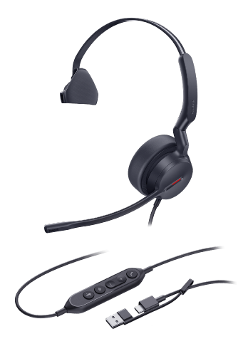 Casque USB A/C mono Teams et UC Yealink UH44