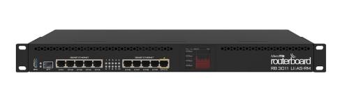 Routeur 10 ports giga 1 SFP Mikrotik RB3011UiAS-RM