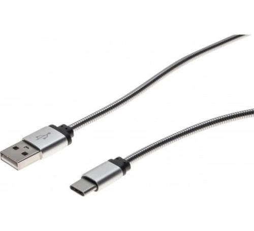 Cordon USB 2.0 type A/C Silver 1 m